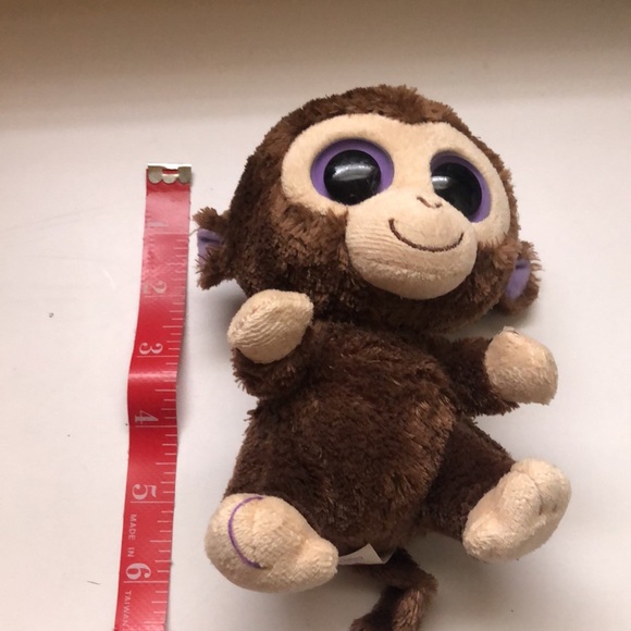 Stuffed Animal Monkey Y2K Ty Coconut 6” Plush Brown Monkey Toy - Picture 8 of 10